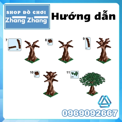 [104 hình] Xếp hình cây cổ thụ xanh lá trong công viên thành phố Moc Lego kèm hướng dẫn đầy đủ