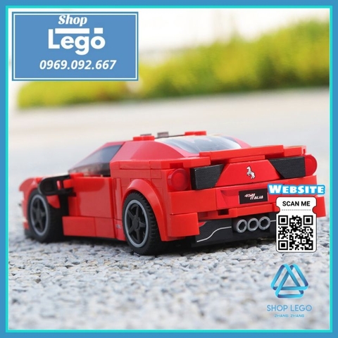 Xếp hình siêu xe Ferrari F8 Tributo gồm 332 mảnh Lego Minifigures Quanguan 100137