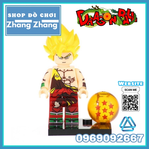 Xếp hình 7 viên ngọc rồng Dragon Ball Trunks Broly
Gotenks Goku
- Evil Buu - Xeno Bardock Lego Minifigures Kopf KF6042
