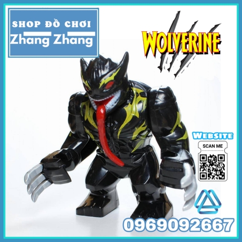 Xếp hình Symbiote Wolverine siêu anh hùng Marvel X-men BigFigures Lego Minifigures POGO PG2064 PG8241