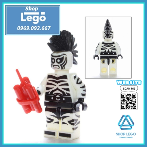 Xếp hình Freeze
- Batgirl
- Gordon
- Alfred - Kabuki Cnins
- Mayor Tan - Zebra Man Lego Minifigures Pogo PG8039