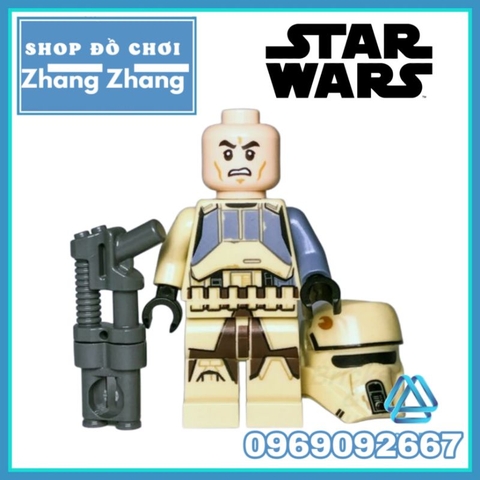 Đồ chơi xếp hình Star Wars Imperial Shoretrooper Captain Chiếc tranh giữa các vì sao Minifigures POGO PG655