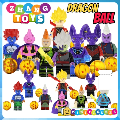 Xếp hình 7 viên ngọc rồng Dragon Ball Zamasu Android 13 Dyspo Kaio Shin Bills Majin Boo Lego Minifigures Kopf KF6036