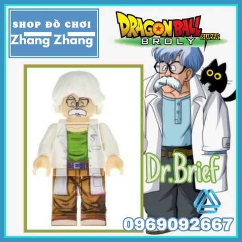Xếp hình Dragon Ball Z Tiến Sĩ Dr Brief trong 7 viên ngọc rồng Lego Minifigures Kopf KF2028 KF8033