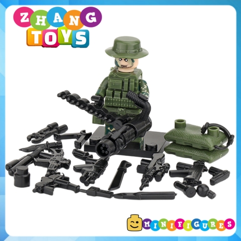 Xếp hình đặc nhiệm Biệt kích rừng Swat Alpha Spetsnaz Nga Mỹ Full vũ khí phụ kiện Lego Minifigures Tbstoys Tbs75-80