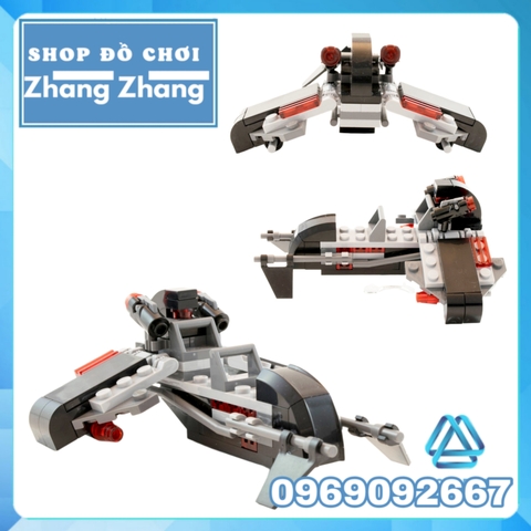 [119 hình] Xếp hình Star Wars phi thuyền vận chuyển Imperial Trooper Transport 4 lính Lego Minifigures K-002