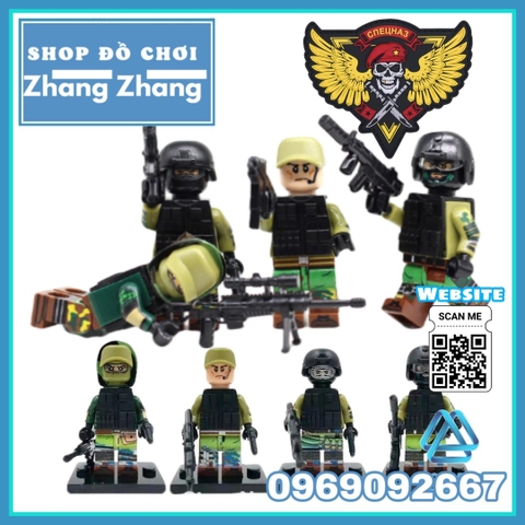 Xếp hình biệt đội đặc nhiệm Spetnazt phản ứng nhanh Swat Nga Lego Minifigures Decool 304 307
