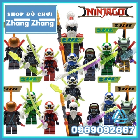 Đồ chơi Xếp hình Ninjago gồm ltron - Slash - Cole - Unagami - Jay- Kai- Flop- Lloyd Minifigures HJ104