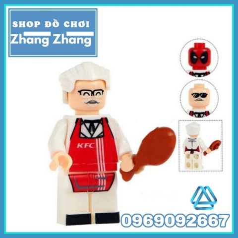 Xếp hình Deadpool giả dạng ông chủ KFC Lego Minifigures MG0007