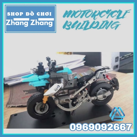 Xếp hình Motor BMW R1200Gs mới nhất 255 hình có hộp đầy đủ Lego Minifigures Sembo Block 701108