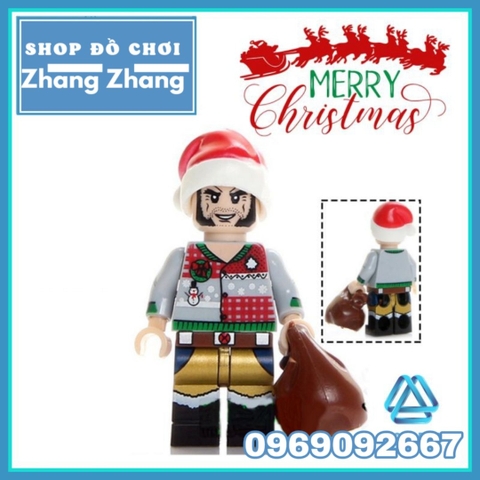 Xếp hình giáng sinh Hulk Deadpool Spider-Man Wolverine Supergirl Groot Marry Christmas Lego Minifigures POGO PG8185