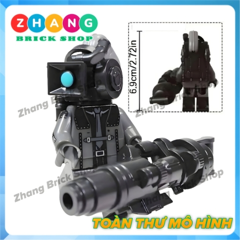 Đồ chơi lắp ráp Skibidi Toilet Heavy Large Cameraman Minifigures KDL833 K2222 [Zhang Brick Shop]