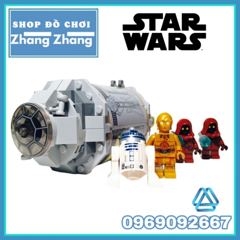 Đồ chơi xếp hình Star Wars Droid Escape Pod Jawas R2-D2 C-3PO Chiến tranh giữa các vì sao Minifigures K011