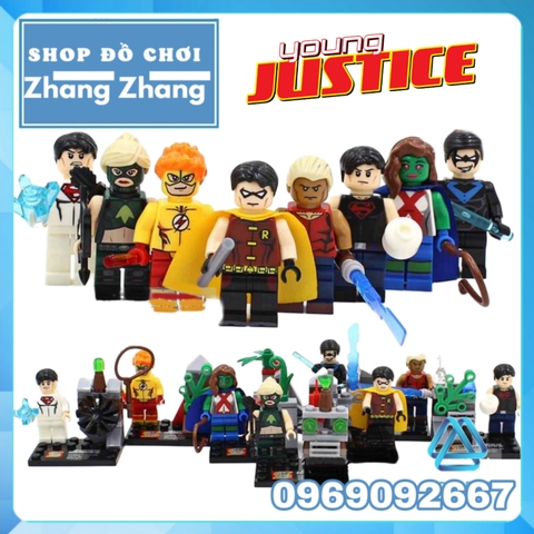 Xếp hình Nightwing Aqualad Artemis Miss Martian Superboy Kid Flash Red Robin Young Justice Lego Minifigures SY250