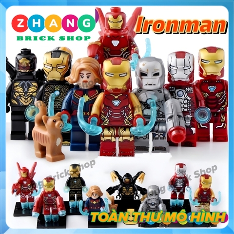 Đồ chơi Xếp hình người sắt Iron Man gồm Avengers MK50 MK85 MK1 MK41 MK5 - Captain Marvel - Outtrider Minifigures WM6055