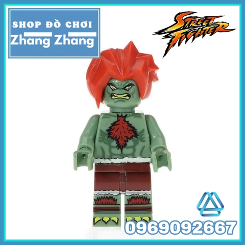 Xếp hình Street Fighter Ryu - Ken - Guile - Zangief - Honda- Dhalsim - Blanka - Vega Lego Minifigures Kopf KF8008