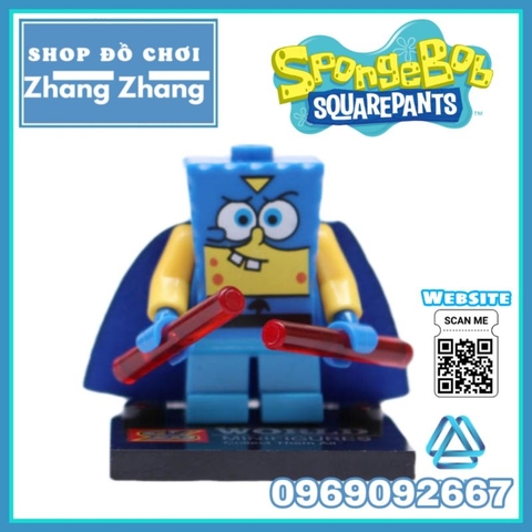 Đồ chơi xếp hình Bọt biển tinh nghịch Spongebob Squarepants Minifigures Shenyang Lebq 1571