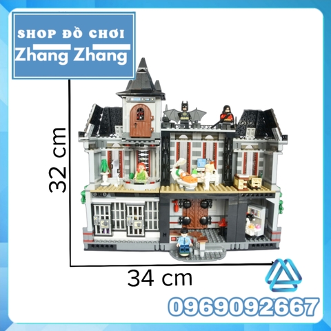 [1619 hình] Xếp hình nhà thương điên Arkham - The Arkham Asylum Breakout Lego Minifigures Decool 7124 Lepin 07044