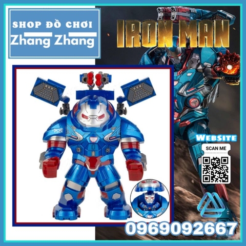 Đồ chơi xếp hình người sắt Iron man phiên bản Hulkbuster tặng kèm War machine Patriot Minifigures Xinh XH1820