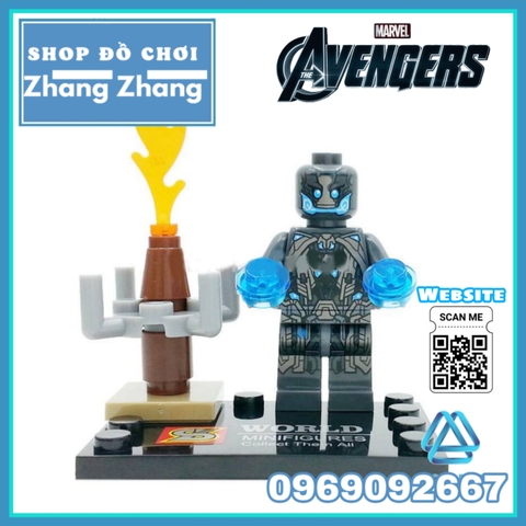 Xếp hình Avengers: Age of Ultron Henchman Ultron Sentry Baron Struker Quick Silver Black Widow Lego Minifigures SY276