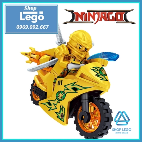 Xếp hình Ninjago nhân vật Zane - Kai - Jay - Cole Nya - Lloyd tặng kèm xe moto Lego Minifigures LeLe 31050
