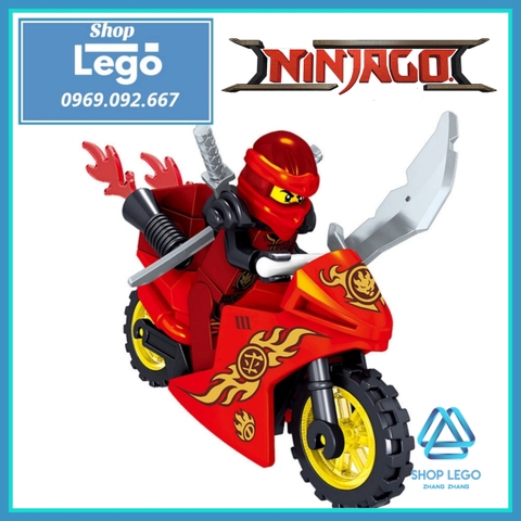 Xếp hình Ninjago nhân vật Zane - Kai - Jay - Cole Nya - Lloyd tặng kèm xe moto Lego Minifigures LeLe 31050