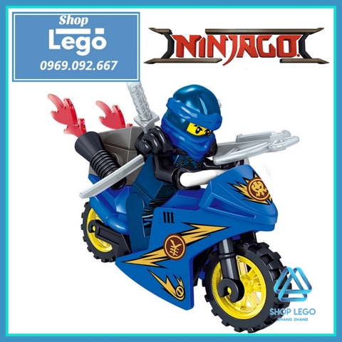 Xếp hình Ninjago nhân vật Zane - Kai - Jay - Cole Nya - Lloyd tặng kèm xe moto Lego Minifigures LeLe 31050