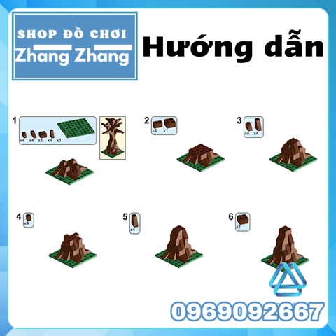 [104 hình] Xếp hình cây cổ thụ xanh lá trong công viên thành phố Moc Lego kèm hướng dẫn đầy đủ