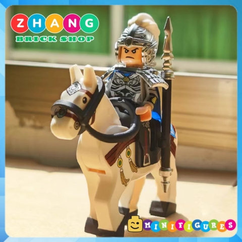 Xếp hình chiến mã Dạ chiếu ngọc sư tử Ngựa chiến của Triệu Tử Long trong Tam quốc diễn nghĩa Lego Minifigures DW001 006