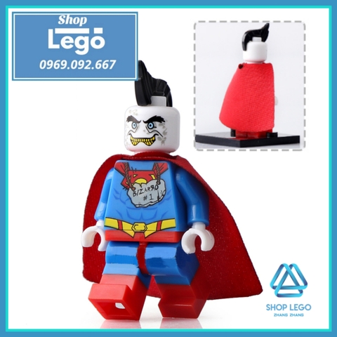 Xếp hình Justice League Wonder Woman - Superman - Cyborg - Flash - Aquaman - Batman Bizzaro Lego Minifigures Xinh X0167