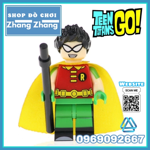 Xếp hình Young Justice League Teen Titans Robin - Cyborg - Beast Boy
- Starfire
- Raven Lego Minifigures Kopf KF6049