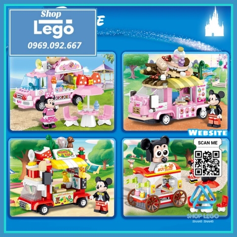 Xếp hình tuyển tập xe kem Mickey và vịt Donald Lego Minifigures PRCK 69663
