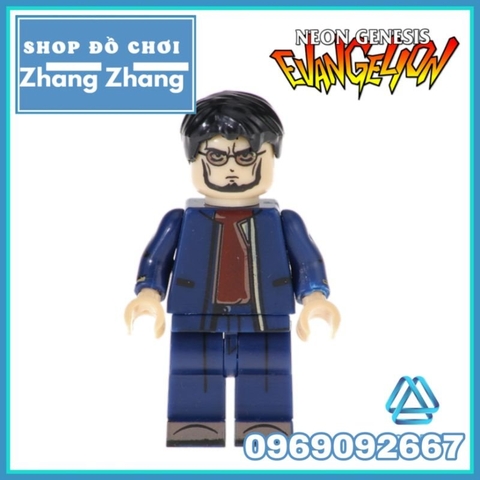 Đồ chơi xếp hình gồm Gendo - Shinji Ikari - Asuka Soryu - Rei Ayanami - Mari Makinami Mô hình Minifigures POGO PG8172