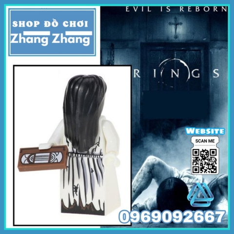 Xếp hình The Ring Vòng tròn sinh tử Sadako Samara Lego Minifigures KOPF KF208 WM816