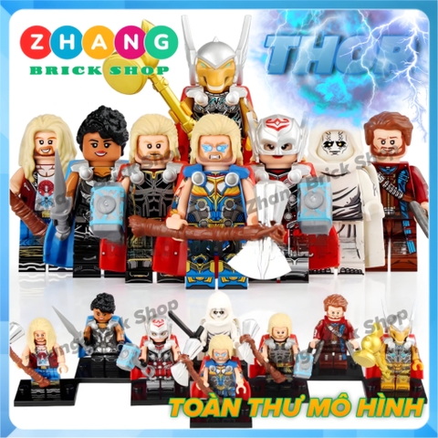 Đồ chơi xếp hình thần sấm Thor love and thunder Valkyrie Jane Foster God-Butcher Beta Ray Bill Minifigures WM6146