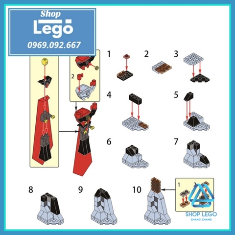 Xếp hình chúa tể doanh nhân Lord Business cao 18 cm Lego Minifigures MG1012