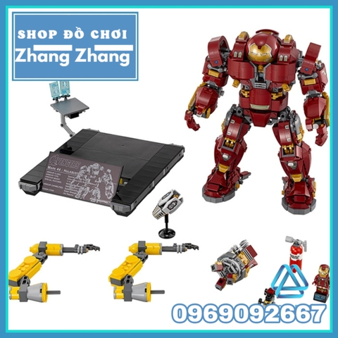 [1363 hình] Xếp hình Iron man chế tạo Hulkbuster MK44 Age of Ultron Lego Minifigures Decool 7134