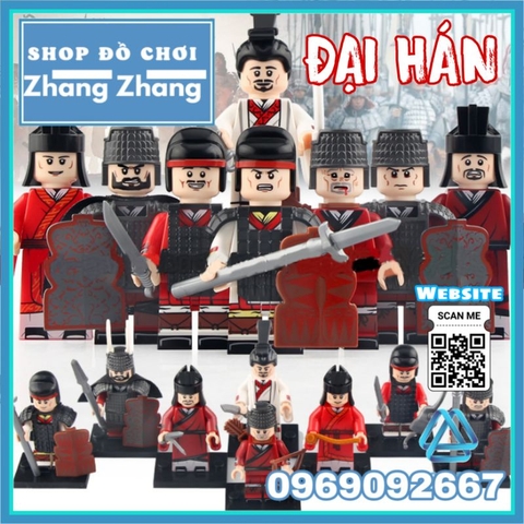 Đồ chơi xếp hình Hán Sở tranh hùng - Lưu Bang đại chiến Hạng Vũ Minifigures Koruit KT1092