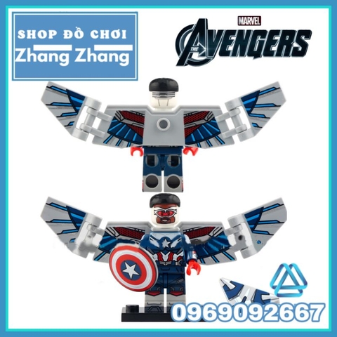 Đồ chơi xếp hình Bucky Scarlet Witch Vision Gamora Captain Falcon Loki Star-Lord Minifigures POGO PG8298
