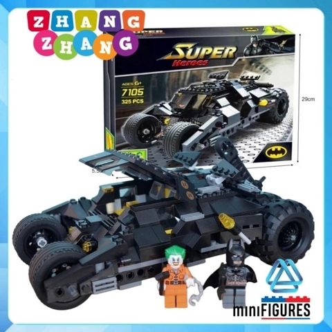 [325 hình] Xếp hình Lego The Tumbler: Joker's Batman Begins mới nhất 2020 siêu đẹp Ice Lego Minifigures SY Decool 7105