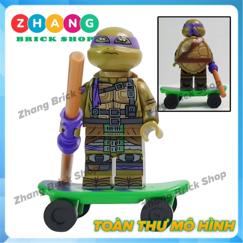 Xếp hình Ninja rùa teenage mutant ninja turtles gồm Leonardo - Raphael - Donatello Lego Minifigures Kopf KF6125