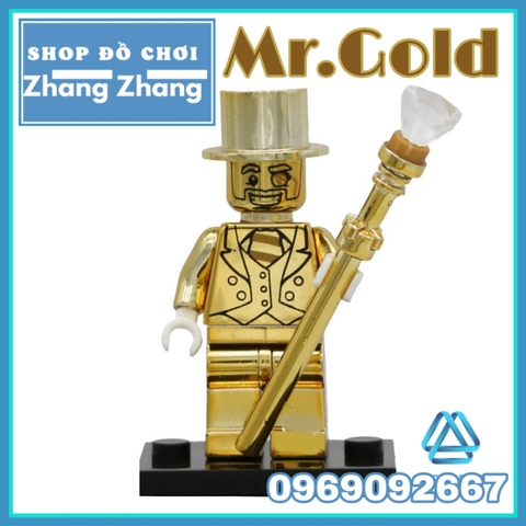 Xếp hình Mr Gold Ngài vàng siêu ảo thuật gia huyền bí Lego Minifigures Pogo PG999