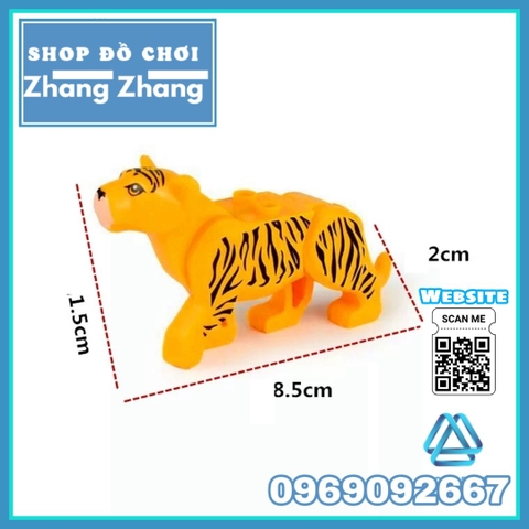 Xếp hình thế giới động vật Báo đốm Hổ vằn Nai sừng tấm bò sữa Lego Minifigures JM001