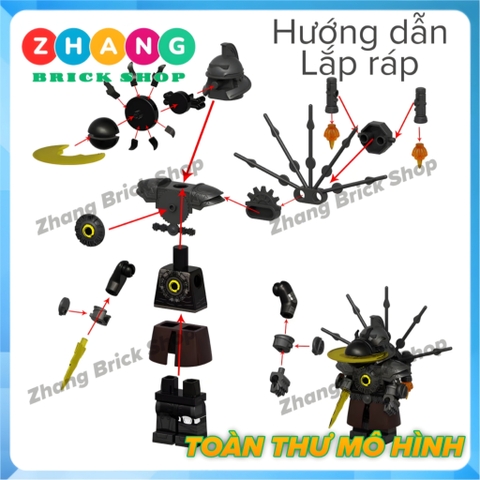 Đồ chơi mô hình nhân vật Skibidi Toilet Sinister Titan Clockman KDL852 K2332 Zhang Brick Shop