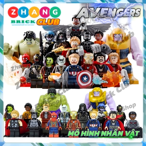 Xếp hình Hulk - Thanos - Outtrider - Thor -  Strange Shuri Star-lord - Ebony Maw - Corvus Glaive Lego Minifigures SY1060