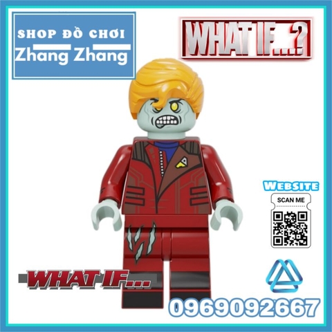 Đồ chơi xếp hình What If gồm Star lord Black Widow - Falcon Hawkeye Okye - Happy Hogan Agent 11 Minifigures Kopf KF6148