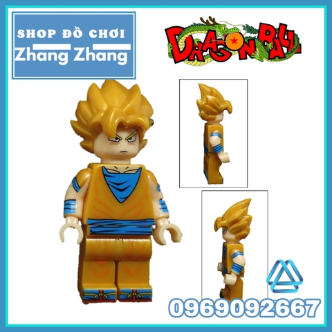 Xếp hình Dragon Ball Z Son Goku SSJ2 Trong 7 viên ngọc rồng Lego Minifigures Kopf KF389