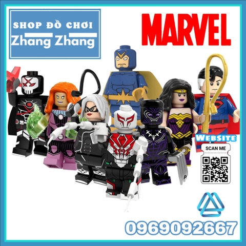 Xếp hình Starfire Starhawk Starfire Black Panther Superman Red X WonderWoman Justice League Lego Minifigures Pogo PG8217