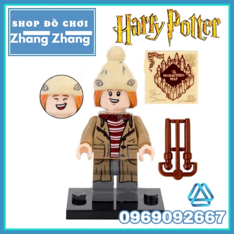 Xếp hình Harry Potter - Hermion - Ginny Weasley - Moaning Myrtle - Ron - Fred Lego Minifigures POGO PG8285