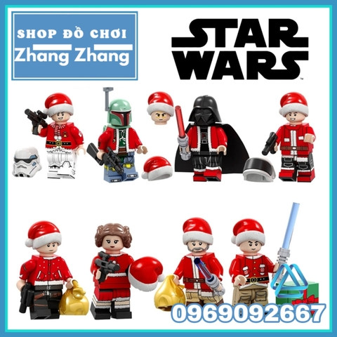 Xếp hình Star Wars Stormtrooper Darth Vader - Rebel Trooper Han Solo Leia Lego Minifigures Luke Skywalker POGO PG8200